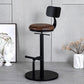 Industrial Adjustable Height Swivel Bar Stool Black Footrest Home Stool Clearhalo 'Bar Furniture' 'Bar Stools' 'bar_stools' 'furn' 'furn_bar_stools' 'Furniture' 'furniture_bar_stools' 'Kitchen & Dining Furniture' 4851233