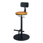 Industrial Adjustable Height Swivel Bar Stool Black Footrest Home Stool Yellow With Back 1 Piece Clearhalo 'Bar Furniture' 'Bar Stools' 'bar_stools' 'furn' 'furn_bar_stools' 'Furniture' 'furniture_bar_stools' 'Kitchen & Dining Furniture' 4851239