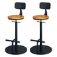 Industrial Adjustable Height Swivel Bar Stool Black Footrest Home Stool Yellow With Back 2 Piece Set Clearhalo 'Bar Furniture' 'Bar Stools' 'bar_stools' 'furn' 'furn_bar_stools' 'Furniture' 'furniture_bar_stools' 'Kitchen & Dining Furniture' 4851241
