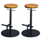 Industrial Adjustable Height Swivel Bar Stool Black Footrest Home Stool Yellow Backless 2 Piece Set Clearhalo 'Bar Furniture' 'Bar Stools' 'bar_stools' 'furn' 'furn_bar_stools' 'Furniture' 'furniture_bar_stools' 'Kitchen & Dining Furniture' 4851247