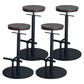 Industrial Adjustable Height Swivel Bar Stool Black Footrest Home Stool Brown Backless 4 Piece Set Clearhalo 'Bar Furniture' 'Bar Stools' 'bar_stools' 'furn' 'furn_bar_stools' 'Furniture' 'furniture_bar_stools' 'Kitchen & Dining Furniture' 4851254