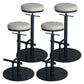 Industrial Adjustable Height Swivel Bar Stool Black Footrest Home Stool Gray Backless 4 Piece Set Clearhalo 'Bar Furniture' 'Bar Stools' 'bar_stools' 'furn' 'furn_bar_stools' 'Furniture' 'furniture_bar_stools' 'Kitchen & Dining Furniture' 4851257