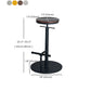 Industrial Adjustable Height Swivel Bar Stool Black Footrest Home Stool Clearhalo 'Bar Furniture' 'Bar Stools' 'bar_stools' 'furn' 'furn_bar_stools' 'Furniture' 'furniture_bar_stools' 'Kitchen & Dining Furniture' 4851259