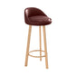 Glam Matte Finish Upholstered Footrest Bar Stool 27.55'' Reception Stool Clearhalo 'Bar Furniture' 'Bar Stools' 'bar_stools' 'furn' 'furn_bar_stools' 'Furniture' 'furniture_bar_stools' 'Kitchen & Dining Furniture' 4851268