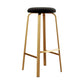 Footrest Upholstered Armless Bar Stool Matte Finish Backless Home Stool Matte Black 1 Piece Clearhalo 'Bar Furniture' 'Bar Stools' 'bar_stools' 'furn' 'furn_bar_stools' 'Furniture' 'furniture_bar_stools' 'Kitchen & Dining Furniture' 4851341