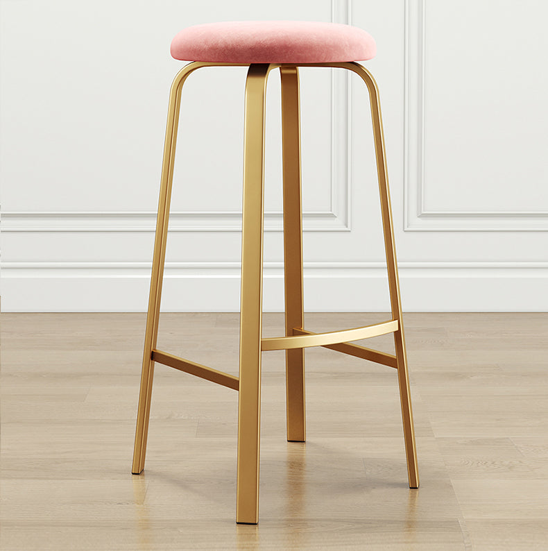 Footrest Upholstered Armless Bar Stool Matte Finish Backless Home Stool Clearhalo 'Bar Furniture' 'Bar Stools' 'bar_stools' 'furn' 'furn_bar_stools' 'Furniture' 'furniture_bar_stools' 'Kitchen & Dining Furniture' 4851346