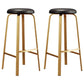 Footrest Upholstered Armless Bar Stool Matte Finish Backless Home Stool Black 2 Piece Set Clearhalo 'Bar Furniture' 'Bar Stools' 'bar_stools' 'furn' 'furn_bar_stools' 'Furniture' 'furniture_bar_stools' 'Kitchen & Dining Furniture' 4851349