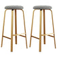 Footrest Upholstered Armless Bar Stool Matte Finish Backless Home Stool Black White 2 Piece Set Clearhalo 'Bar Furniture' 'Bar Stools' 'bar_stools' 'furn' 'furn_bar_stools' 'Furniture' 'furniture_bar_stools' 'Kitchen & Dining Furniture' 4851368