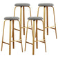 Footrest Upholstered Armless Bar Stool Matte Finish Backless Home Stool Black White 4 Piece Set Clearhalo 'Bar Furniture' 'Bar Stools' 'bar_stools' 'furn' 'furn_bar_stools' 'Furniture' 'furniture_bar_stools' 'Kitchen & Dining Furniture' 4851369
