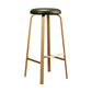 Footrest Upholstered Armless Bar Stool Matte Finish Backless Home Stool Dark Green 1 Piece Clearhalo 'Bar Furniture' 'Bar Stools' 'bar_stools' 'furn' 'furn_bar_stools' 'Furniture' 'furniture_bar_stools' 'Kitchen & Dining Furniture' 4851373