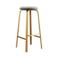 Footrest Upholstered Armless Bar Stool Matte Finish Backless Home Stool Grey 1 Piece Clearhalo 'Bar Furniture' 'Bar Stools' 'bar_stools' 'furn' 'furn_bar_stools' 'Furniture' 'furniture_bar_stools' 'Kitchen & Dining Furniture' 4851376