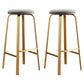 Footrest Upholstered Armless Bar Stool Matte Finish Backless Home Stool Grey 2 Piece Set Clearhalo 'Bar Furniture' 'Bar Stools' 'bar_stools' 'furn' 'furn_bar_stools' 'Furniture' 'furniture_bar_stools' 'Kitchen & Dining Furniture' 4851377