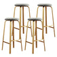 Footrest Upholstered Armless Bar Stool Matte Finish Backless Home Stool Grey 4 Piece Set Clearhalo 'Bar Furniture' 'Bar Stools' 'bar_stools' 'furn' 'furn_bar_stools' 'Furniture' 'furniture_bar_stools' 'Kitchen & Dining Furniture' 4851378