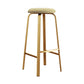 Footrest Upholstered Armless Bar Stool Matte Finish Backless Home Stool Yellow White 1 Piece Clearhalo 'Bar Furniture' 'Bar Stools' 'bar_stools' 'furn' 'furn_bar_stools' 'Furniture' 'furniture_bar_stools' 'Kitchen & Dining Furniture' 4851379
