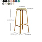 Footrest Upholstered Armless Bar Stool Matte Finish Backless Home Stool Clearhalo 'Bar Furniture' 'Bar Stools' 'bar_stools' 'furn' 'furn_bar_stools' 'Furniture' 'furniture_bar_stools' 'Kitchen & Dining Furniture' 4851383