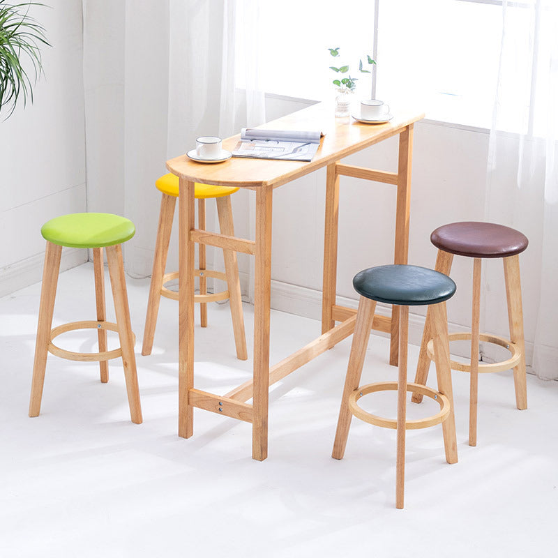 Scandinavian Backless Home Stool Matte Finish Footrest Upholstered Bar Stool Clearhalo 'Bar Furniture' 'Bar Stools' 'bar_stools' 'furn' 'furn_bar_stools' 'Furniture' 'furniture_bar_stools' 'Kitchen & Dining Furniture' 4851384