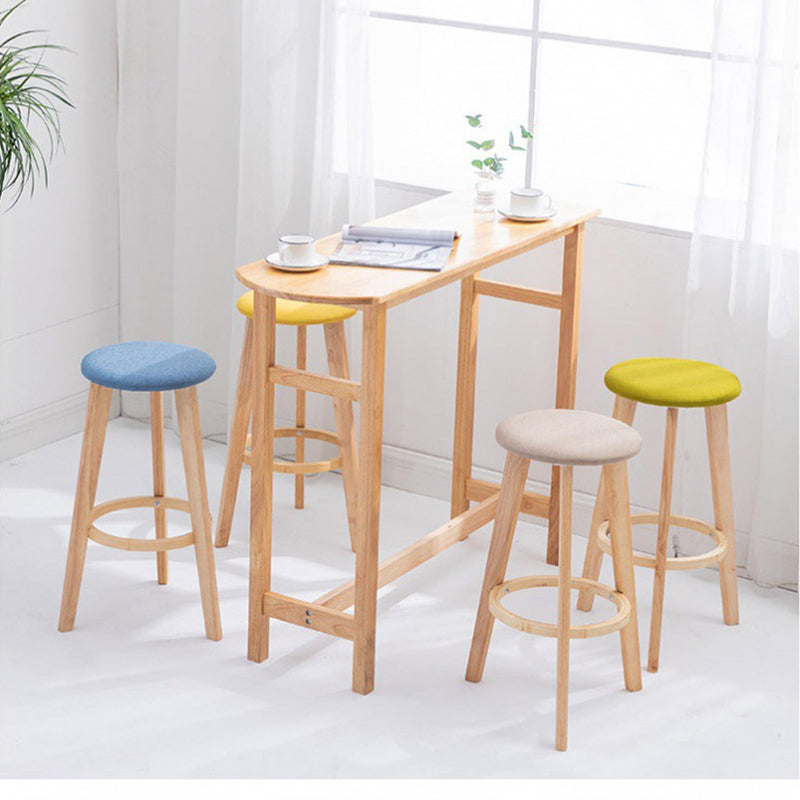 Scandinavian Backless Home Stool Matte Finish Footrest Upholstered Bar Stool Clearhalo 'Bar Furniture' 'Bar Stools' 'bar_stools' 'furn' 'furn_bar_stools' 'Furniture' 'furniture_bar_stools' 'Kitchen & Dining Furniture' 4851386