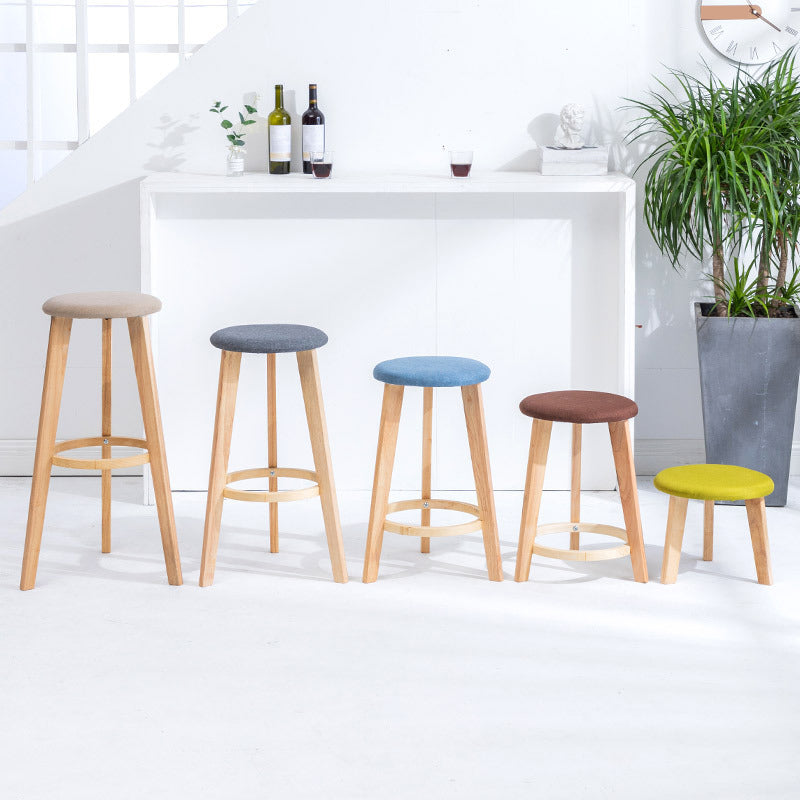 Scandinavian Backless Home Stool Matte Finish Footrest Upholstered Bar Stool Clearhalo 'Bar Furniture' 'Bar Stools' 'bar_stools' 'furn' 'furn_bar_stools' 'Furniture' 'furniture_bar_stools' 'Kitchen & Dining Furniture' 4851388