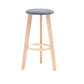 Scandinavian Backless Home Stool Matte Finish Footrest Upholstered Bar Stool Grey 1 Piece Clearhalo 'Bar Furniture' 'Bar Stools' 'bar_stools' 'furn' 'furn_bar_stools' 'Furniture' 'furniture_bar_stools' 'Kitchen & Dining Furniture' 4851391