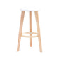 Scandinavian Backless Home Stool Matte Finish Footrest Upholstered Bar Stool White 1 Piece Counter Stool(27"H) Clearhalo 'Bar Furniture' 'Bar Stools' 'bar_stools' 'furn' 'furn_bar_stools' 'Furniture' 'furniture_bar_stools' 'Kitchen & Dining Furniture' 4851396