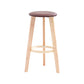 Scandinavian Backless Home Stool Matte Finish Footrest Upholstered Bar Stool Brown 1 Piece Clearhalo 'Bar Furniture' 'Bar Stools' 'bar_stools' 'furn' 'furn_bar_stools' 'Furniture' 'furniture_bar_stools' 'Kitchen & Dining Furniture' 4851403