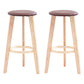 Scandinavian Backless Home Stool Matte Finish Footrest Upholstered Bar Stool Brown 2 Piece Set Clearhalo 'Bar Furniture' 'Bar Stools' 'bar_stools' 'furn' 'furn_bar_stools' 'Furniture' 'furniture_bar_stools' 'Kitchen & Dining Furniture' 4851404