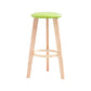 Scandinavian Backless Home Stool Matte Finish Footrest Upholstered Bar Stool Green 1 Piece Counter Stool(27"H) Clearhalo 'Bar Furniture' 'Bar Stools' 'bar_stools' 'furn' 'furn_bar_stools' 'Furniture' 'furniture_bar_stools' 'Kitchen & Dining Furniture' 4851409
