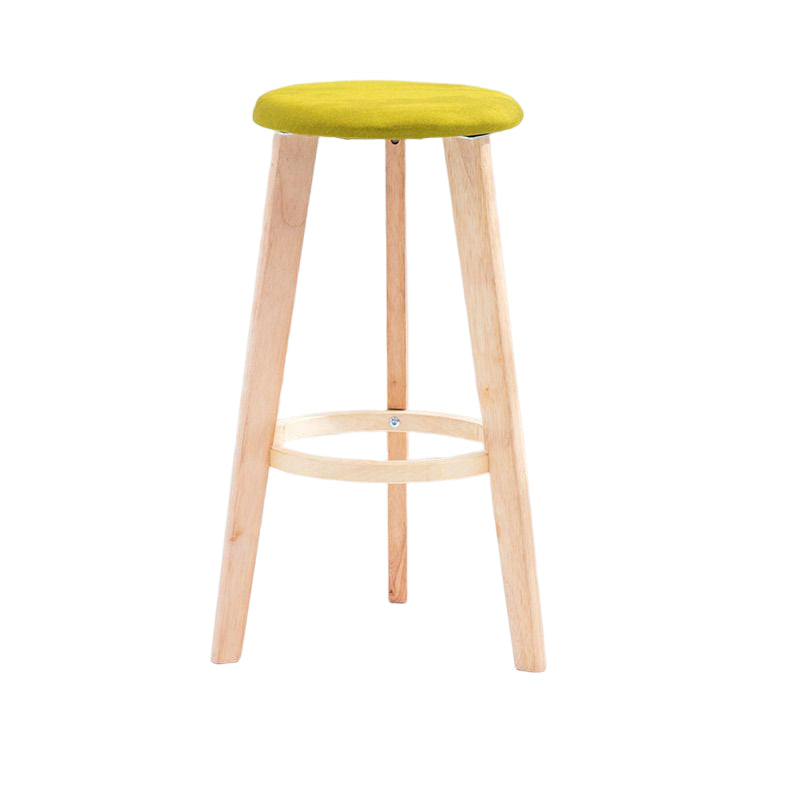 Scandinavian Backless Home Stool Matte Finish Footrest Upholstered Bar Stool Light Green 1 Piece Counter Stool(27"H) Clearhalo 'Bar Furniture' 'Bar Stools' 'bar_stools' 'furn' 'furn_bar_stools' 'Furniture' 'furniture_bar_stools' 'Kitchen & Dining Furniture' 4851412