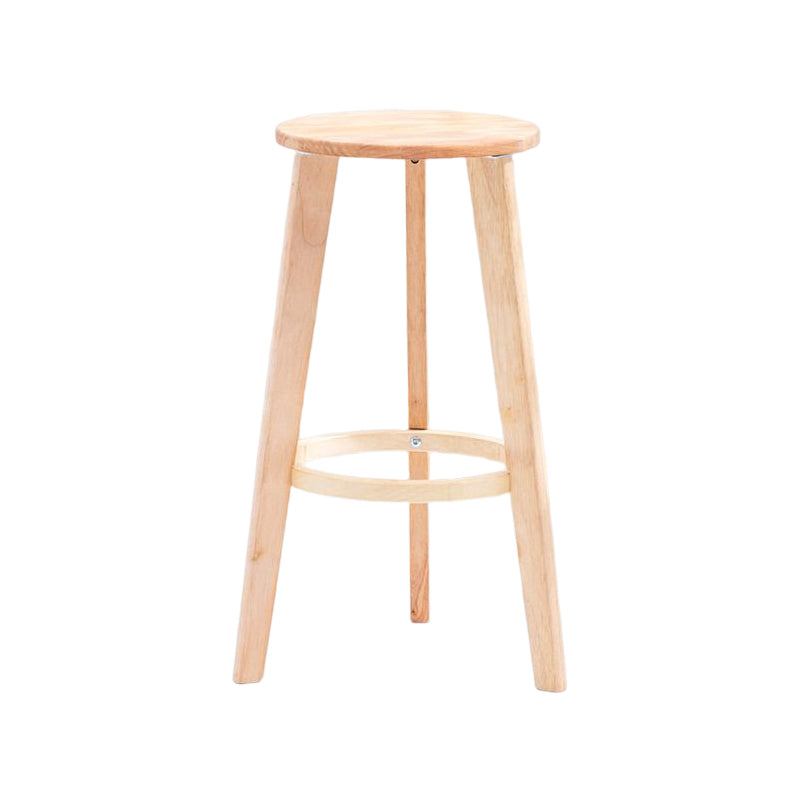 Scandinavian Backless Home Stool Matte Finish Footrest Upholstered Bar Stool Wood 1 Piece Counter Stool(27"H) Clearhalo 'Bar Furniture' 'Bar Stools' 'bar_stools' 'furn' 'furn_bar_stools' 'Furniture' 'furniture_bar_stools' 'Kitchen & Dining Furniture' 4851415