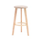 Scandinavian Backless Home Stool Matte Finish Footrest Upholstered Bar Stool Khaki 1 Piece Clearhalo 'Bar Furniture' 'Bar Stools' 'bar_stools' 'furn' 'furn_bar_stools' 'Furniture' 'furniture_bar_stools' 'Kitchen & Dining Furniture' 4851418