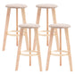 Scandinavian Backless Home Stool Matte Finish Footrest Upholstered Bar Stool Khaki 4 Piece Set Clearhalo 'Bar Furniture' 'Bar Stools' 'bar_stools' 'furn' 'furn_bar_stools' 'Furniture' 'furniture_bar_stools' 'Kitchen & Dining Furniture' 4851420