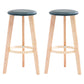 Scandinavian Backless Home Stool Matte Finish Footrest Upholstered Bar Stool Blackish Green 2 Piece Set Counter Stool (23.5"H) Clearhalo 'Bar Furniture' 'Bar Stools' 'bar_stools' 'furn' 'furn_bar_stools' 'Furniture' 'furniture_bar_stools' 'Kitchen & Dining Furniture' 4851422