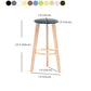 Scandinavian Backless Home Stool Matte Finish Footrest Upholstered Bar Stool Clearhalo 'Bar Furniture' 'Bar Stools' 'bar_stools' 'furn' 'furn_bar_stools' 'Furniture' 'furniture_bar_stools' 'Kitchen & Dining Furniture' 4851424