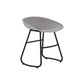 Modern Matte Finish Iron Bar Stool Footrest Milk Tea Shop Stool Grey 1 Piece Short Stool(18"H) Clearhalo 'Bar Furniture' 'Bar Stools' 'bar_stools' 'furn' 'furn_bar_stools' 'Furniture' 'furniture_bar_stools' 'Kitchen & Dining Furniture' 4851427