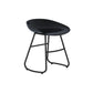 Modern Matte Finish Iron Bar Stool Footrest Milk Tea Shop Stool Black 1 Piece Short Stool(18"H) Clearhalo 'Bar Furniture' 'Bar Stools' 'bar_stools' 'furn' 'furn_bar_stools' 'Furniture' 'furniture_bar_stools' 'Kitchen & Dining Furniture' 4851429