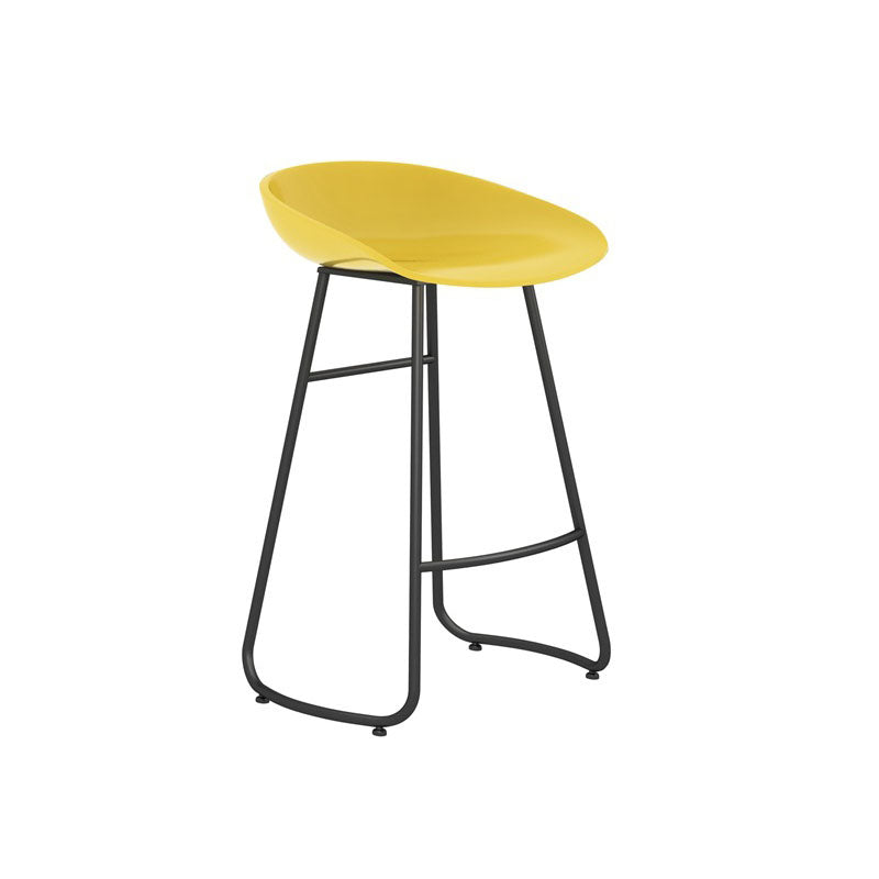 Modern Matte Finish Iron Bar Stool Footrest Milk Tea Shop Stool Clearhalo 'Bar Furniture' 'Bar Stools' 'bar_stools' 'furn' 'furn_bar_stools' 'Furniture' 'furniture_bar_stools' 'Kitchen & Dining Furniture' 4851434