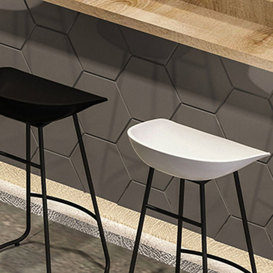 Modern Matte Finish Iron Bar Stool Footrest Milk Tea Shop Stool Clearhalo 'Bar Furniture' 'Bar Stools' 'bar_stools' 'furn' 'furn_bar_stools' 'Furniture' 'furniture_bar_stools' 'Kitchen & Dining Furniture' 4851436