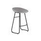 Modern Matte Finish Iron Bar Stool Footrest Milk Tea Shop Stool Grey 1 Piece Counter Stool(26"H) Clearhalo 'Bar Furniture' 'Bar Stools' 'bar_stools' 'furn' 'furn_bar_stools' 'Furniture' 'furniture_bar_stools' 'Kitchen & Dining Furniture' 4851439