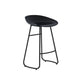 Modern Matte Finish Iron Bar Stool Footrest Milk Tea Shop Stool Black 1 Piece Counter Stool(26"H) Clearhalo 'Bar Furniture' 'Bar Stools' 'bar_stools' 'furn' 'furn_bar_stools' 'Furniture' 'furniture_bar_stools' 'Kitchen & Dining Furniture' 4851441