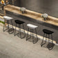 Modern Matte Finish Iron Bar Stool Footrest Milk Tea Shop Stool Clearhalo 'Bar Furniture' 'Bar Stools' 'bar_stools' 'furn' 'furn_bar_stools' 'Furniture' 'furniture_bar_stools' 'Kitchen & Dining Furniture' 4851442