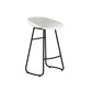Modern Matte Finish Iron Bar Stool Footrest Milk Tea Shop Stool White 1 Piece Counter Stool(26"H) Clearhalo 'Bar Furniture' 'Bar Stools' 'bar_stools' 'furn' 'furn_bar_stools' 'Furniture' 'furniture_bar_stools' 'Kitchen & Dining Furniture' 4851443