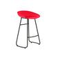 Modern Matte Finish Iron Bar Stool Footrest Milk Tea Shop Stool Red 1 Piece Counter Stool(26"H) Clearhalo 'Bar Furniture' 'Bar Stools' 'bar_stools' 'furn' 'furn_bar_stools' 'Furniture' 'furniture_bar_stools' 'Kitchen & Dining Furniture' 4851445