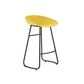 Modern Matte Finish Iron Bar Stool Footrest Milk Tea Shop Stool Yellow 1 Piece Counter Stool(26"H) Clearhalo 'Bar Furniture' 'Bar Stools' 'bar_stools' 'furn' 'furn_bar_stools' 'Furniture' 'furniture_bar_stools' 'Kitchen & Dining Furniture' 4851446