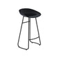 Modern Matte Finish Iron Bar Stool Footrest Milk Tea Shop Stool Black 1 Piece Bar Stool(30"H) Clearhalo 'Bar Furniture' 'Bar Stools' 'bar_stools' 'furn' 'furn_bar_stools' 'Furniture' 'furniture_bar_stools' 'Kitchen & Dining Furniture' 4851448