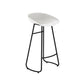 Modern Matte Finish Iron Bar Stool Footrest Milk Tea Shop Stool White 1 Piece Bar Stool(30"H) Clearhalo 'Bar Furniture' 'Bar Stools' 'bar_stools' 'furn' 'furn_bar_stools' 'Furniture' 'furniture_bar_stools' 'Kitchen & Dining Furniture' 4851449