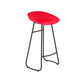 Modern Matte Finish Iron Bar Stool Footrest Milk Tea Shop Stool Red 1 Piece Bar Stool(30"H) Clearhalo 'Bar Furniture' 'Bar Stools' 'bar_stools' 'furn' 'furn_bar_stools' 'Furniture' 'furniture_bar_stools' 'Kitchen & Dining Furniture' 4851451
