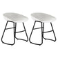 Modern Matte Finish Iron Bar Stool Footrest Milk Tea Shop Stool White 2 Piece Set Short Stool(18"H) Clearhalo 'Bar Furniture' 'Bar Stools' 'bar_stools' 'furn' 'furn_bar_stools' 'Furniture' 'furniture_bar_stools' 'Kitchen & Dining Furniture' 4851455