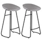 Modern Matte Finish Iron Bar Stool Footrest Milk Tea Shop Stool Grey 2 Piece Set Bar Stool(30"H) Clearhalo 'Bar Furniture' 'Bar Stools' 'bar_stools' 'furn' 'furn_bar_stools' 'Furniture' 'furniture_bar_stools' 'Kitchen & Dining Furniture' 4851465
