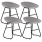 Modern Matte Finish Iron Bar Stool Footrest Milk Tea Shop Stool Grey 4 Piece Set Short Stool(18"H) Clearhalo 'Bar Furniture' 'Bar Stools' 'bar_stools' 'furn' 'furn_bar_stools' 'Furniture' 'furniture_bar_stools' 'Kitchen & Dining Furniture' 4851471