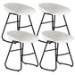 Modern Matte Finish Iron Bar Stool Footrest Milk Tea Shop Stool White 4 Piece Set Short Stool(18"H) Clearhalo 'Bar Furniture' 'Bar Stools' 'bar_stools' 'furn' 'furn_bar_stools' 'Furniture' 'furniture_bar_stools' 'Kitchen & Dining Furniture' 4851473
